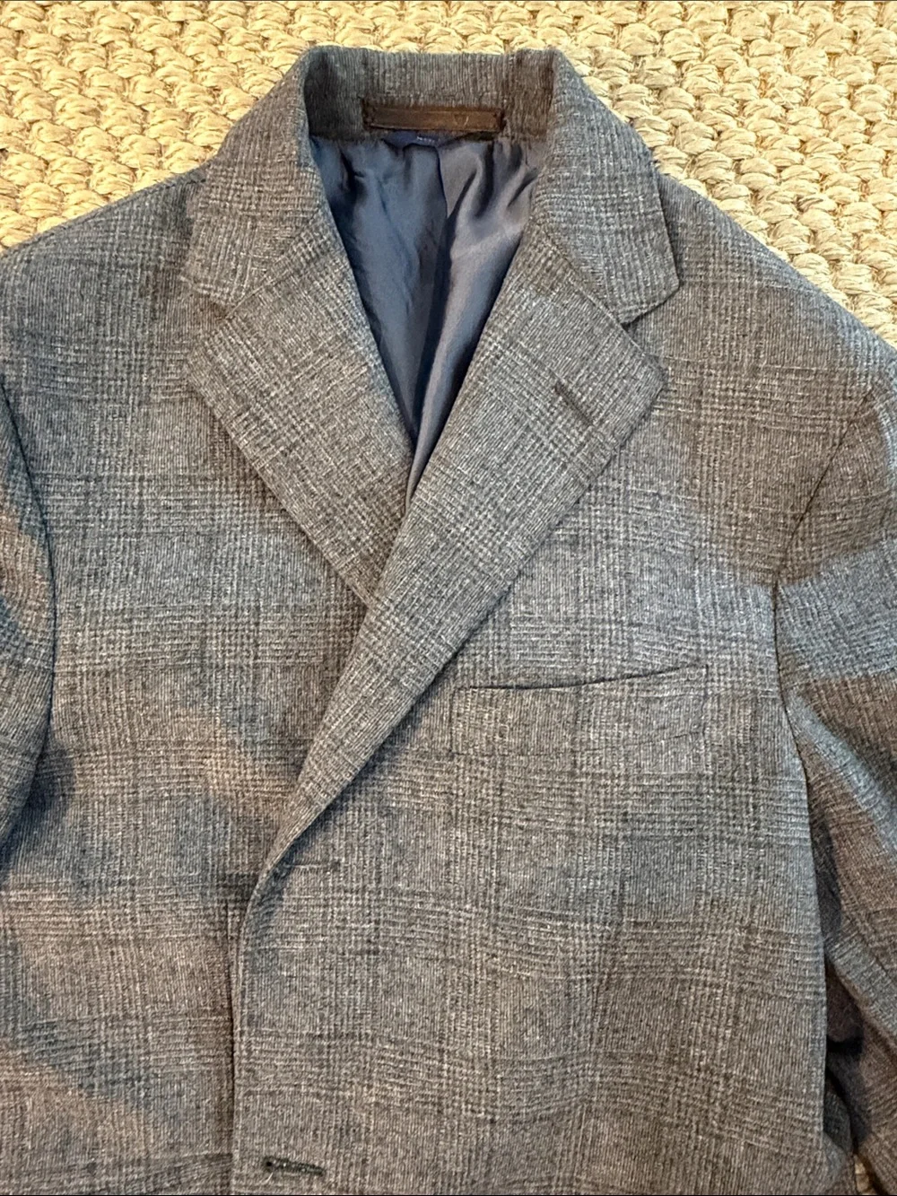 Brooks Brothers Grey and Blue Plaid Blazer